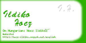 ildiko hocz business card